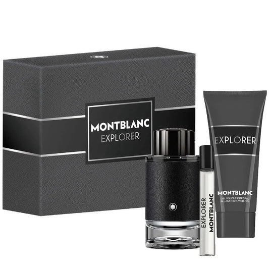 Set Montblanc: Explorer, Eau De Parfum, Barbati, 100 ml + Explorer, Eau De Parfum, Barbati, 7.5 ml + Explorer, Shower Gel, For All Skin Types, 100 ml