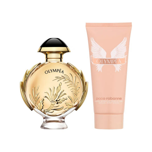Set Paco Rabanne: Olympea Solar, Eau De Parfum, For Femei, 80 ml + Olympea Solar, Hydrating, Body Lotion, 100 ml