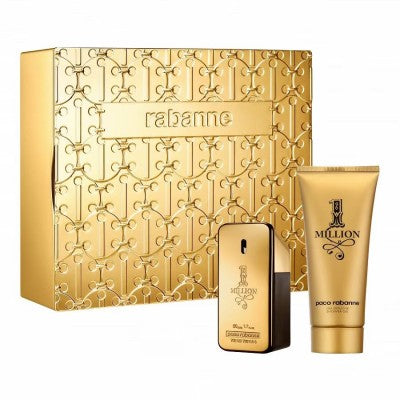 Set Paco Rabanne: 1 Million, Apa de parfum, Barbati, 50 ml + 1 Million, Shower Gel, For All Skin Types, 100 ml