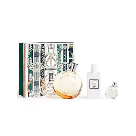 Hermes Eau des Merveilles Eau de Toilette 100ml + Body Lotion 80ml + Eau de Toilette 7.5ml