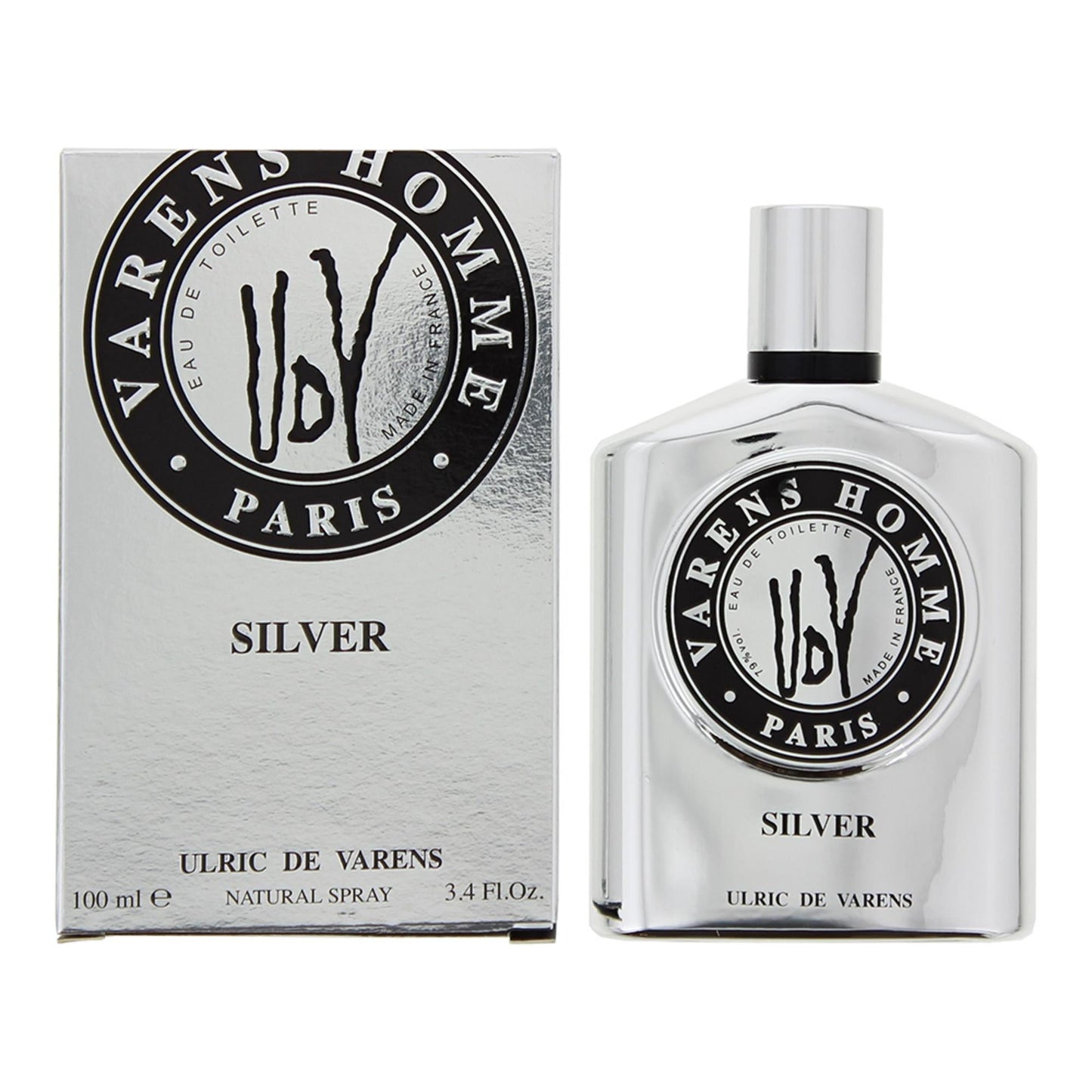 Ulric De Varens, UDV Silver, Apa de toaleta, Barbati, 100 ml