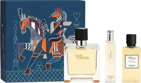 Set Hermes Terre d'Hermes Apa de parfum 75ml + Apa de parfum 15ml + Shower Gel 40ml
