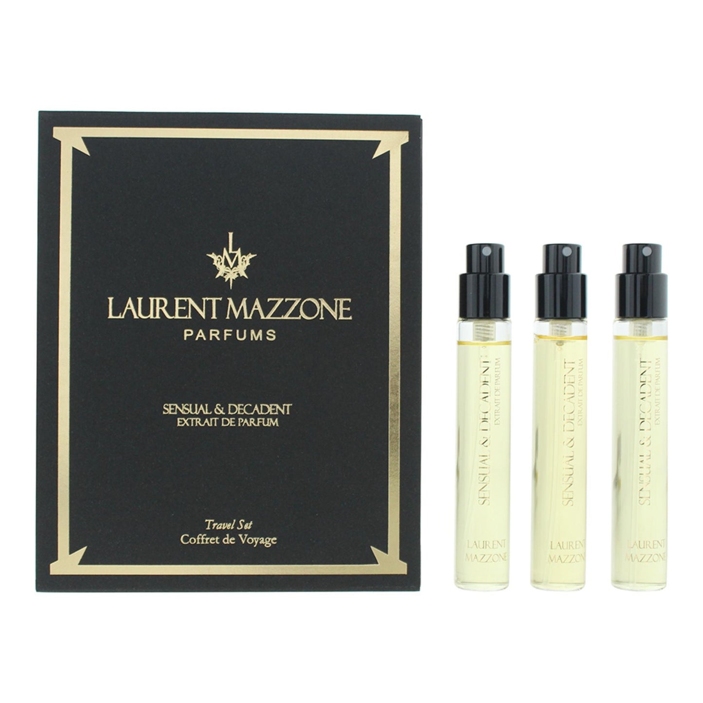 Set Trio, Laurent Mazzone, Sensual & Decadent, Extract de parfum, Unisex, 3 pcs, 15 ml