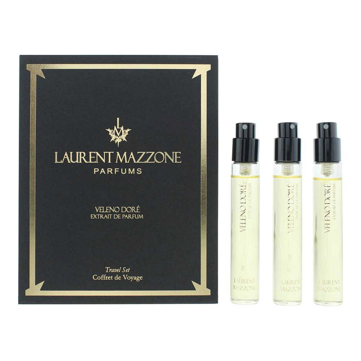 Set Trio, Laurent Mazzone, Veleno Dore, Extrait De Parfum, Unisex, 3 pcs, 15 ml