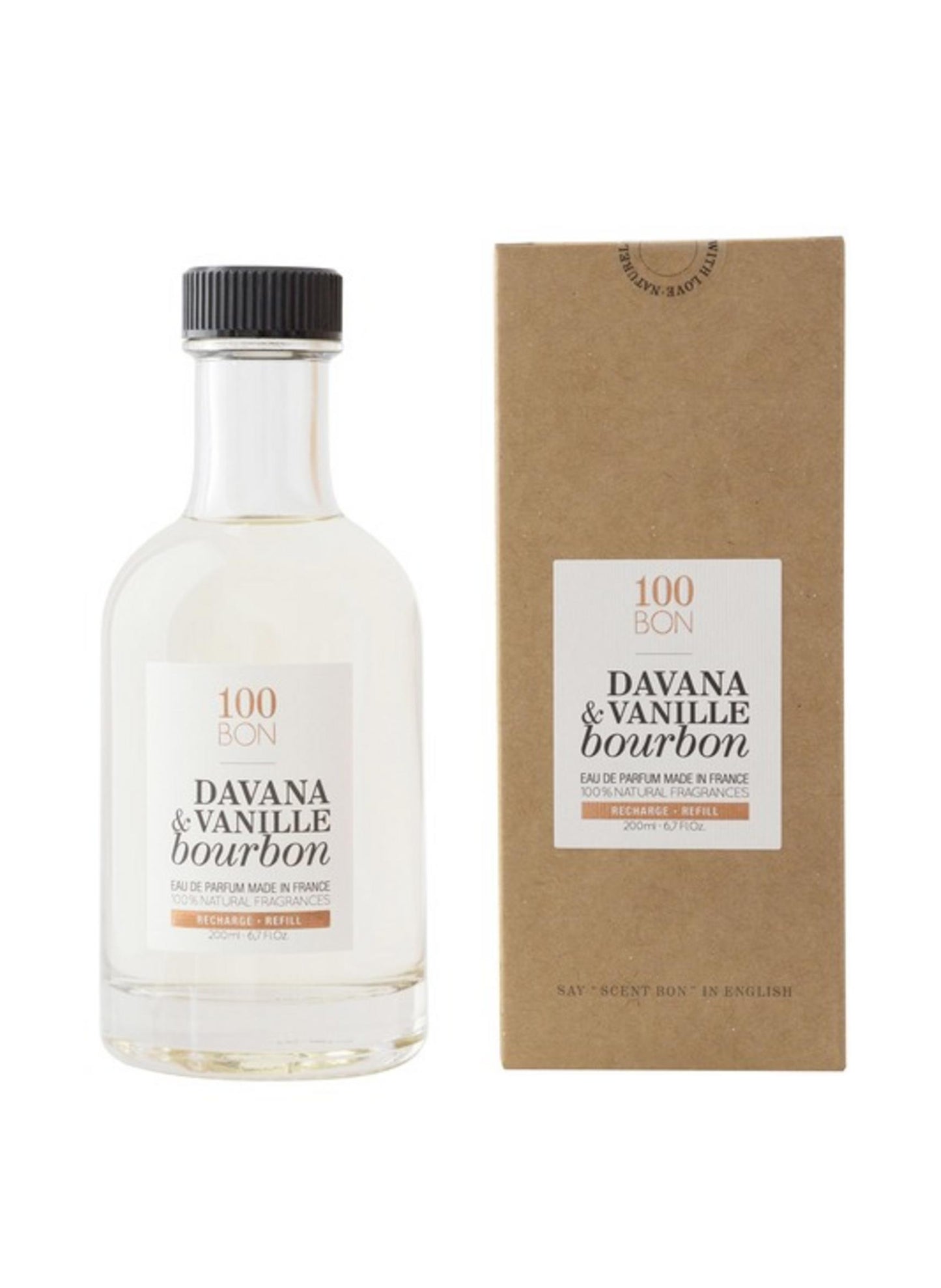 100 Bon, Davana & Vanille Bourbon, Apa de parfum, Unisex, Refill, 200 ml