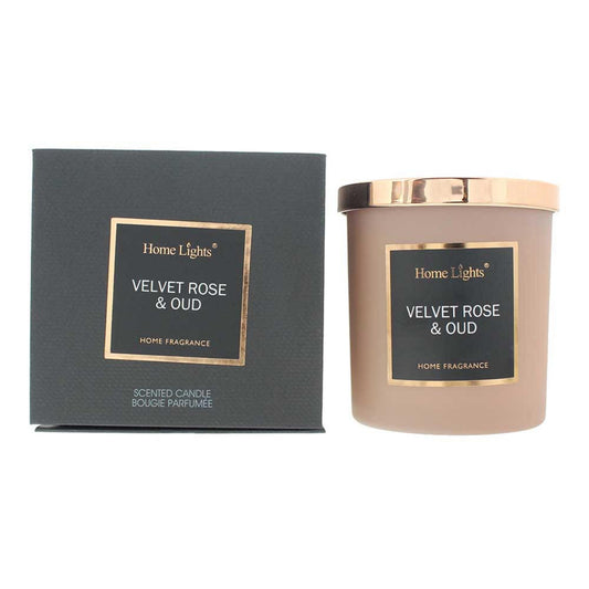 Home Lights, Velvet Rose & Oud, Lumânare parfumată, 215 g