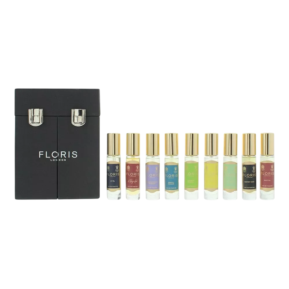 Set Floris Of London: A Rose For..., Apa de Parfum, Unisex, 10 ml + Honey Oud, Apa de Parfum, Unisex, 10 ml + Jermyn Street, Apa de Parfum, Unisex, 10 ml + Mulberry Fig, Apa de Parfum, Unisex, 10 ml + Neroli Voyage, Apa de Parfum, Unisex, 10 ml + Cefir...
