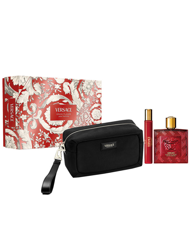 Versace Eros Flame Apa de Parfum 100ml + Apa de Parfum 10ml + Cosmetic Bag