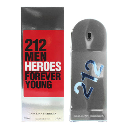 Carolina Herrera, 212 Heroes Forever Young, Apa de toaleta, Barbati, 90 ml