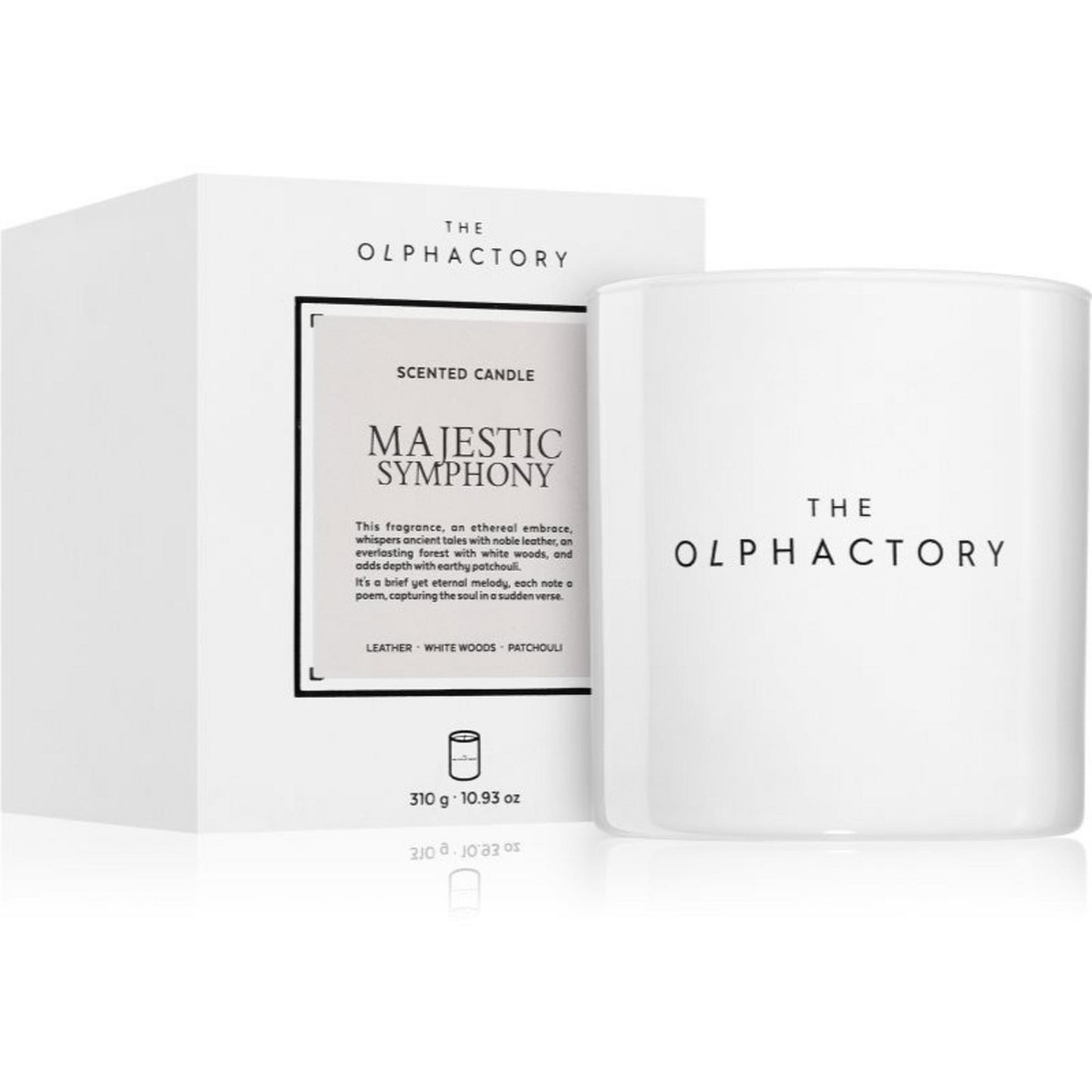 The Olphactory, Majestic Symphony, Leather, Lumânare parfumată, 310 g