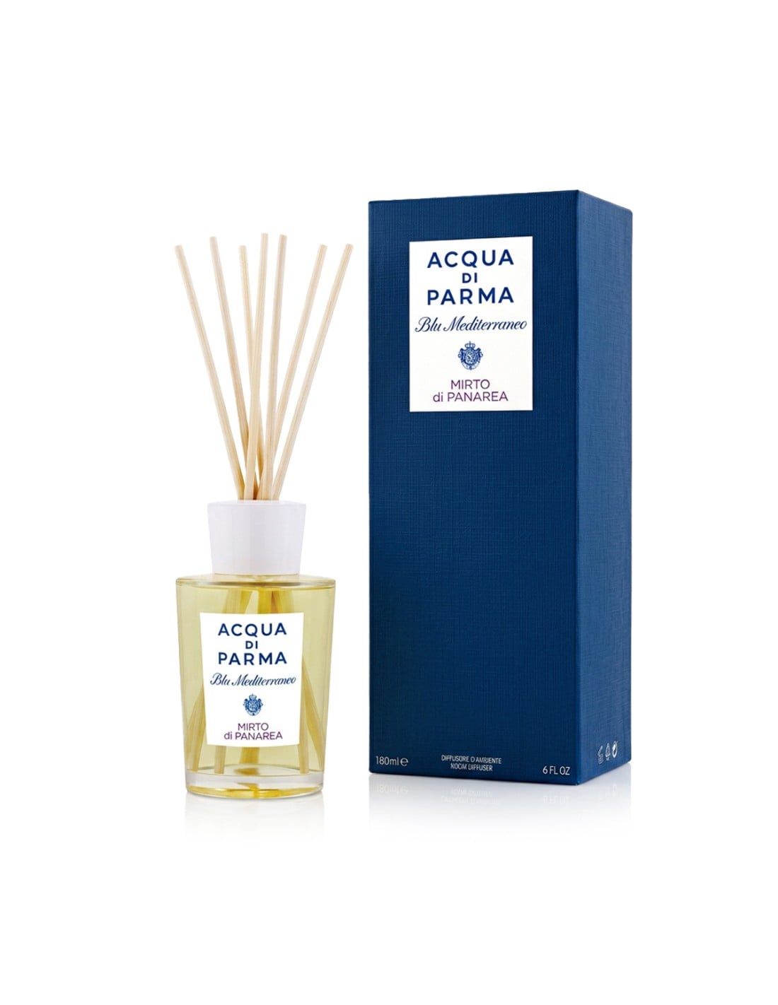Acqua di Parma, Blu Mediterraneo - Mirto di Panarea, Bețișoare parfumate, Difuzor de aromă cu bețișoare, 180 ml