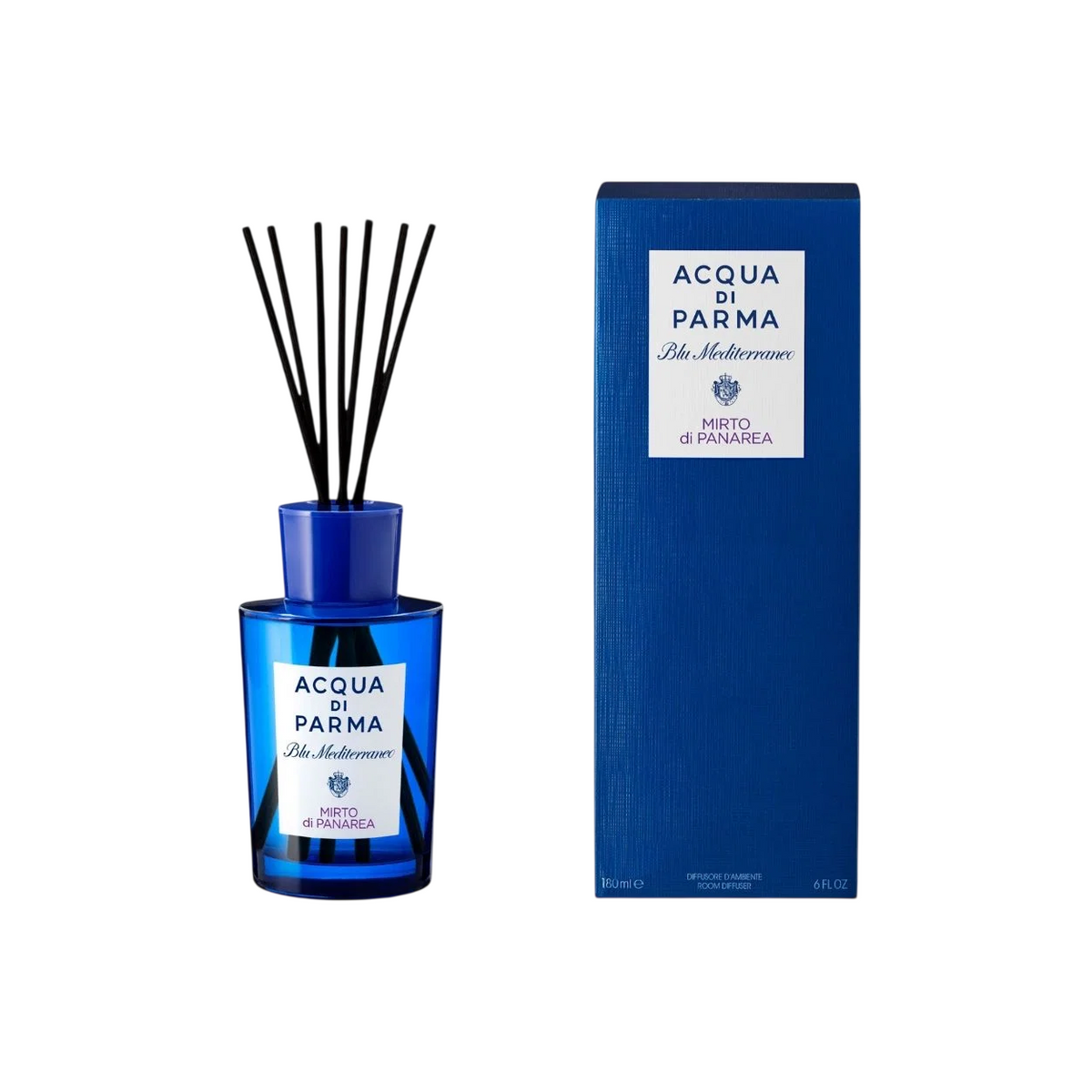Acqua di Parma, Blu Mediterraneo - Mirto di Panarea, Bețișoare parfumate, Difuzor de aromă cu bețișoare, 180 ml