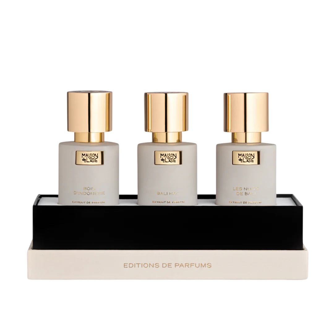 Chapitre 02 Set Maison De L'Asie: Bali Ha'i, Extract de parfum, Unisex, 15 ml + Bois d'Indonesie, Extract de parfum, Unisex, 15 ml + Les Nuits De Bali, Extract de parfum, Unisex, 15 ml