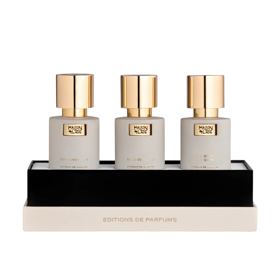 Chapitre 03 Set Maison De L'Asie: Bangkok 9/9, Extract de parfum, Unisex, 15 ml + Les Soirs De Siam, Extract de parfum, Unisex, 15 ml + Riviere Siam, Extract de parfum, Unisex, 15 ml