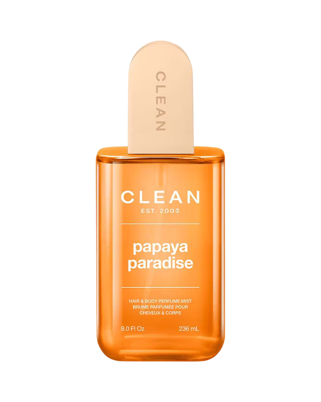 Clean, Papaya Paradise, Ceață parfumată pentru păr, Pentru femei, 236 ml