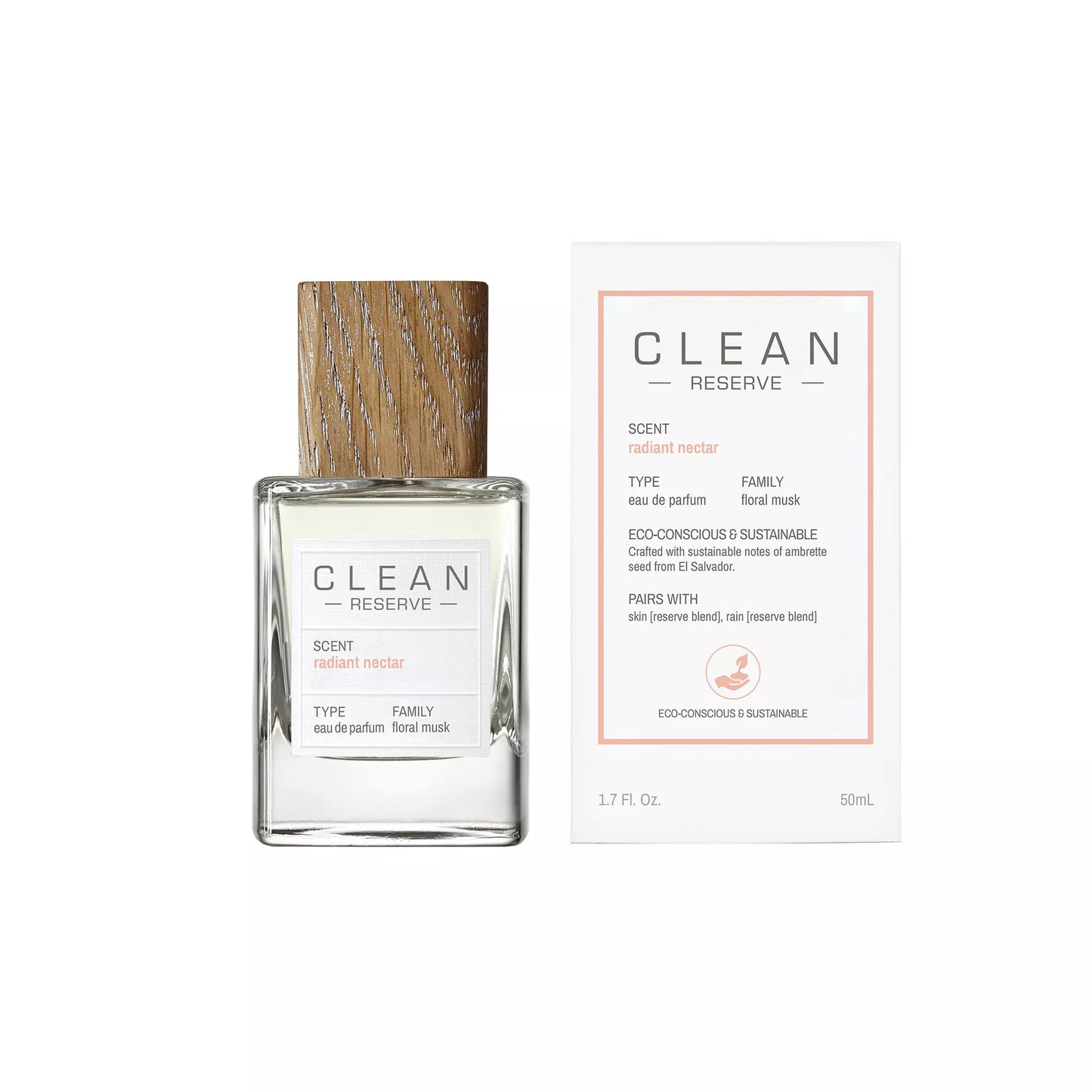 Clean, Reserve - Radiant Nectar, Apă de parfum, Unisex, Reumplere, Reincărcabilă, 50 ml