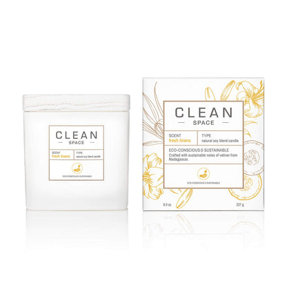 Clean, Space Fresh Linens, Lumânare parfumată, 227 g