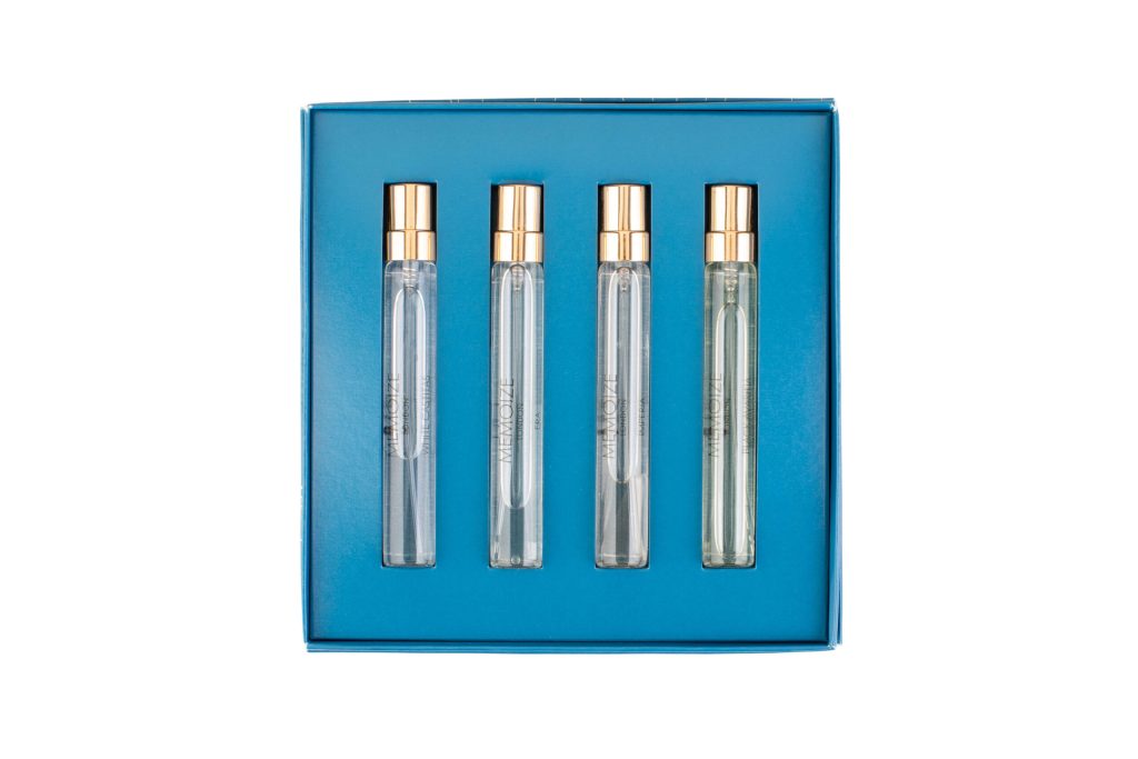 Collection I Set Memoize: White Castitas, Extract de parfum, Unisex, 7.5 ml + Era, Extract de parfum, Unisex, 7.5 ml + Imperia, Extract de parfum, Unisex, 7.5 ml + Black Avaritia, Apa de parfum, Unisex, 7.5 ml