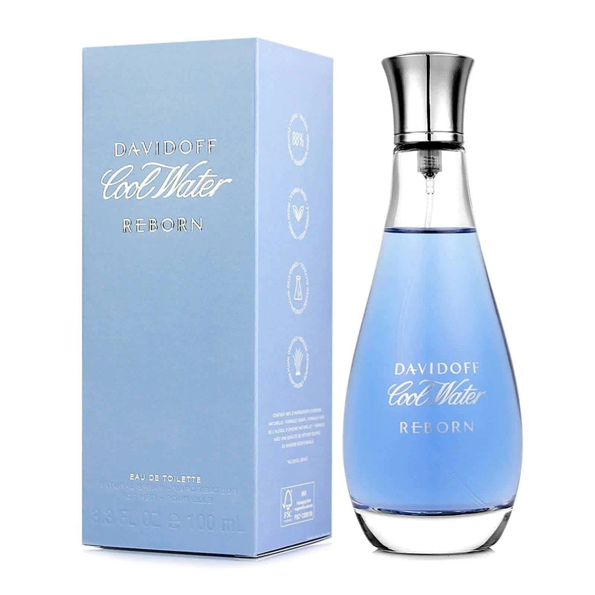 Davidoff, Cool Water Reborn, Apă de toaletă, Pentru femei, 100 ml