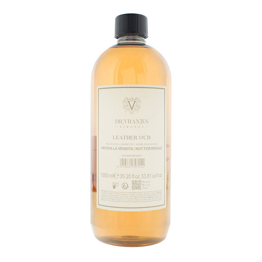 Dr. Vranjes Firenze, Leather Oud, Leather Oud, Oil Diffuser Refill, 1000 ml