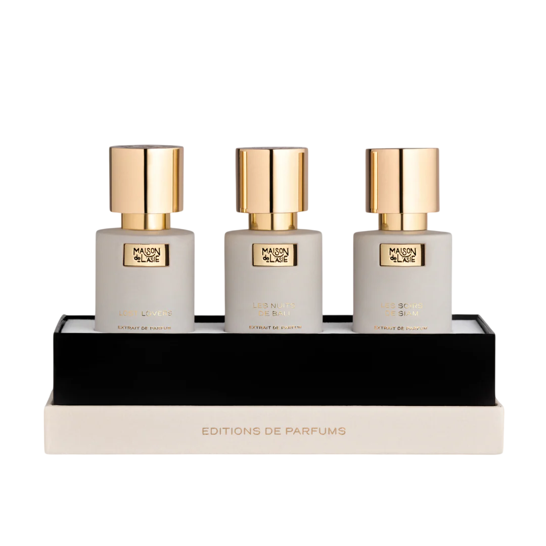 Editions De Parfums Ambre Set Maison De L'Asie: Lost Lovers, Extract de parfum, Unisex, 15 ml + Les Nuits De Bali, Extract de parfum, Unisex, 15 ml + Les Soirs De Siam, Extract de parfum, Unisex, 15 ml