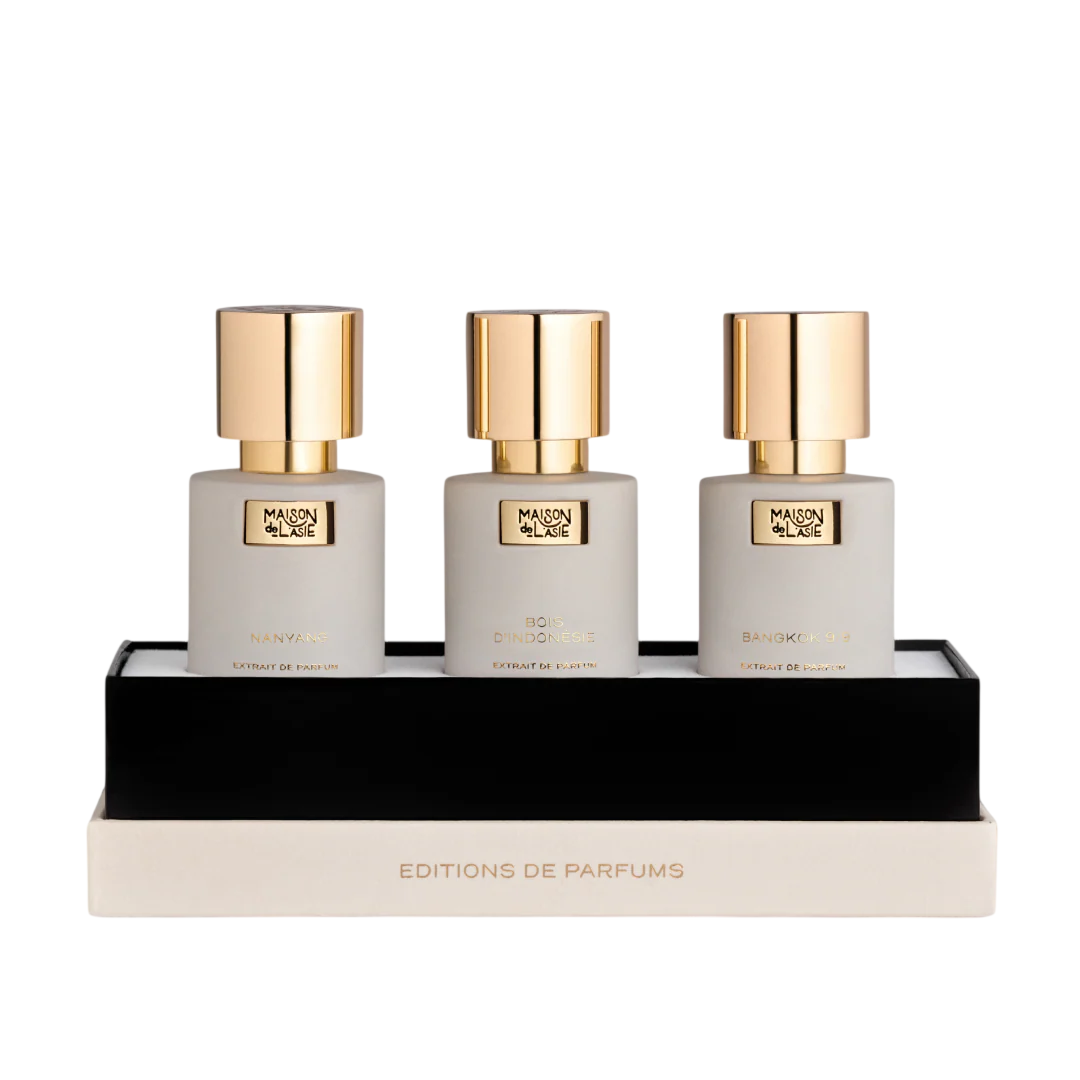 Editions De Parfums Fraiche Set Maison De L'Asie: Nanyang, Extract de parfum, Unisex, 15 ml + Bois d'Indonesie, Extract de parfum, Unisex, 15 ml + Bangkok 9/9, Extract de parfum, Unisex, 15 ml