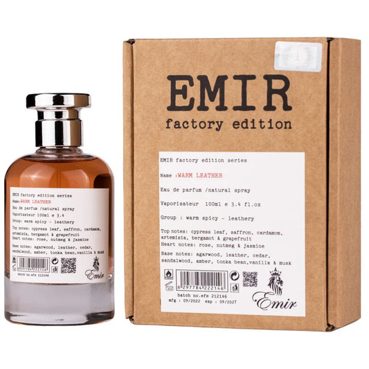 Emir, Warm Leather Factory Edition, Apa de parfum, Unisex, 100 ml