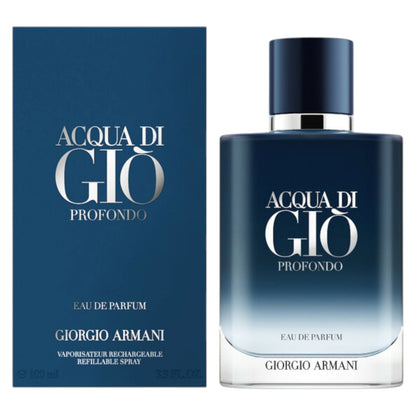 Giorgio Armani, Acqua di Gio Profondo, Apă de parfum, Pentru bărbați, Reincărcabilă, 100 ml