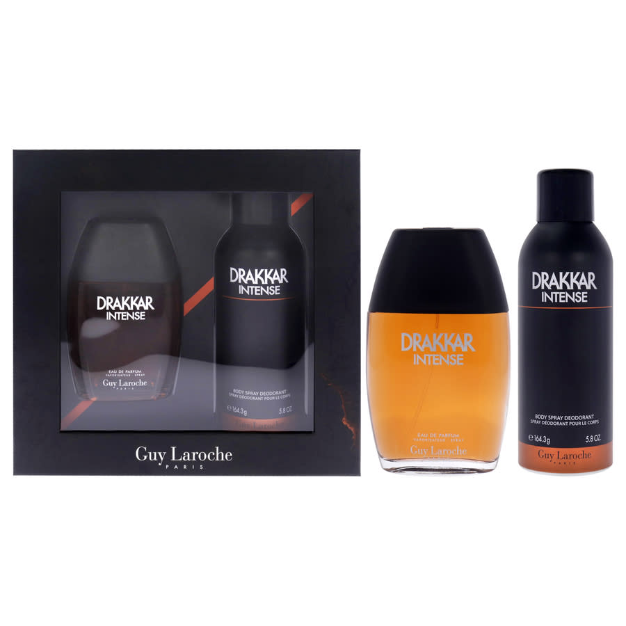 Set Guy Laroche: Drakkar Noir Intense, Apa de parfum, Barbati, 100 ml + Drakkar Noir Intense, Body Spray, 200 ml