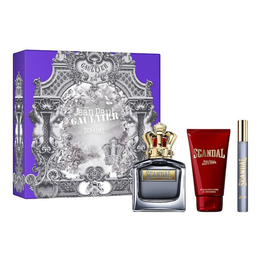 Set Jean Paul Gaultier Scandal pour Homme Apa de toaleta 100ml + Apa de toaleta 10ml + Shower Gel 75ml Barbati