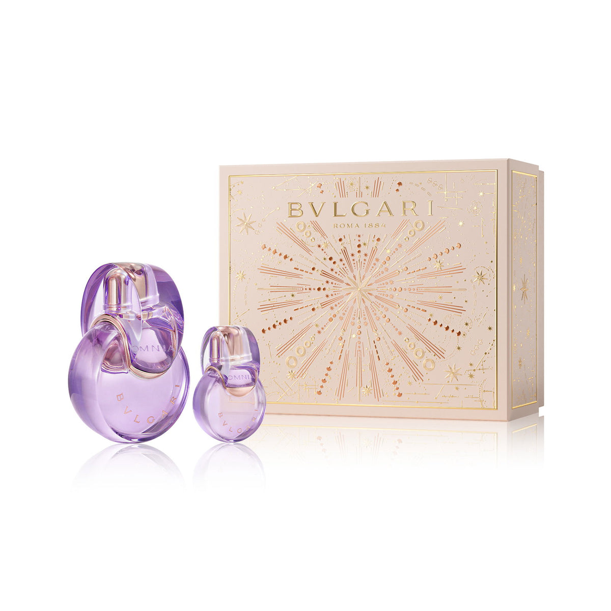 Juice Fragrance Xmas 2024 Set Bvlgari: Omnia Amethyste, Eau De Toilette, For Femei, 100 ml + Omnia Amethyste, Eau De Toilette, For Femei, 15 ml *Miniature