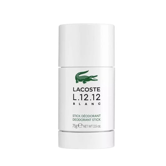 Lacoste, Eau de Lacoste L.12.12 Blanc, Protecție 24h, Deodorant stick, Pentru bărbați, 75 g