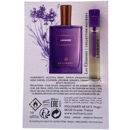 Molinard, Les Elements - Lavande, Apă de parfum, Pentru femei, 1 ml Flacon