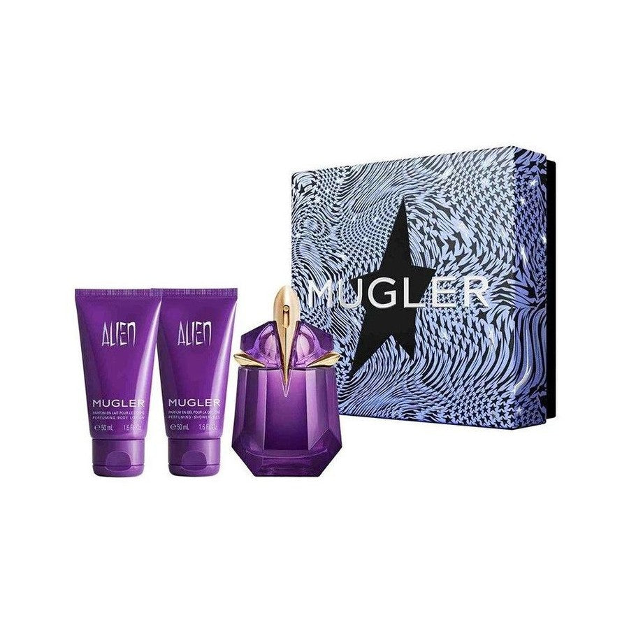 Mugler Alien set cadou Eau de Parfum 60 ml, lotiune corp 100 ml si gel dus 100 ml