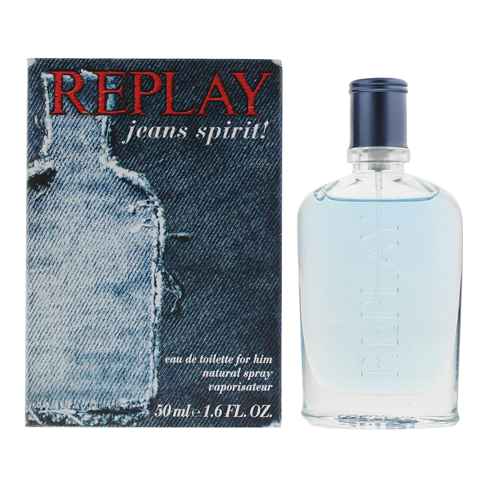 Replay, Jeans Spirit!, Apa de toaleta, Barbati, 50 ml
