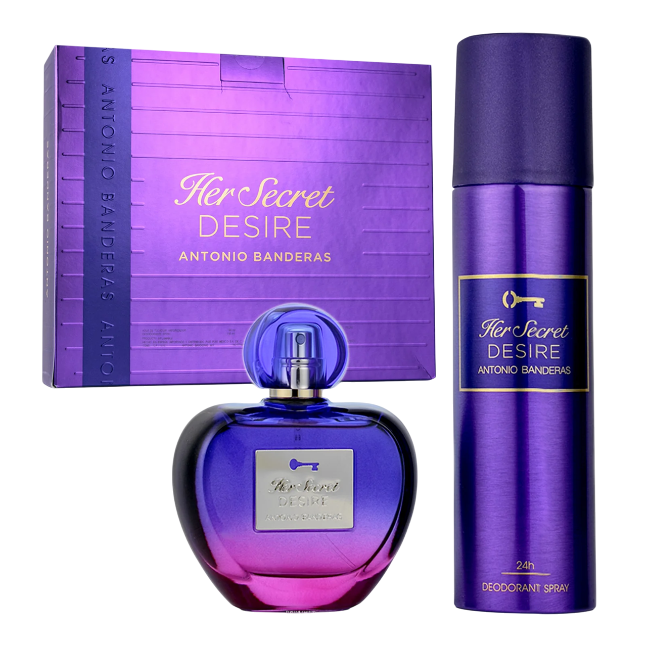 Set Antonio Banderas: Her Secret Desire, Eau De Toilette, For Femei, 80 ml + Her Secret Desire, Deodorant Spray, For Femei, 150 ml