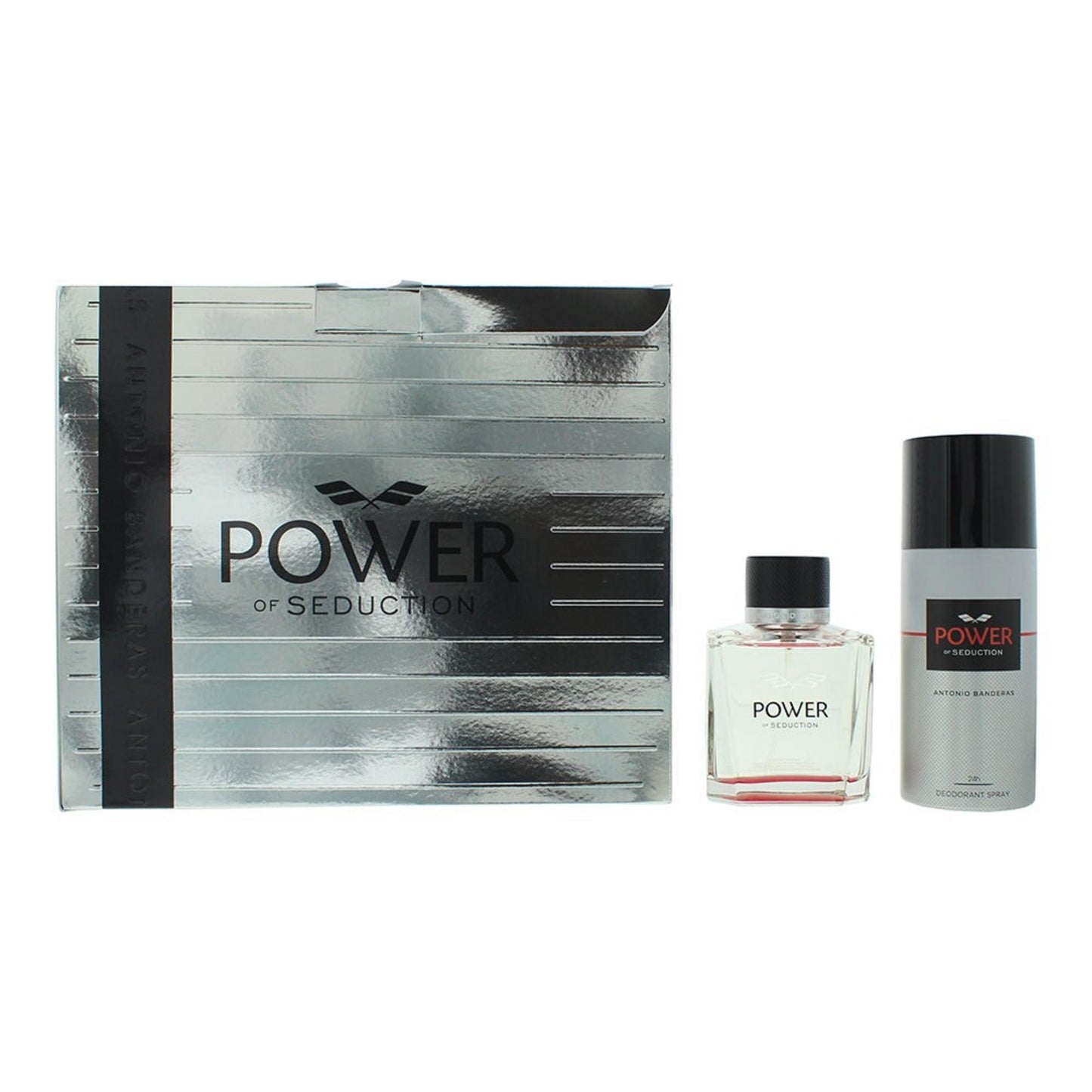 Set Antonio Banderas: Power Of Seduction, Apa de toaleta, Barbati, 100 ml + Power Of Seduction, 24h Protection, Deodorant Spray, Barbati, 150 ml