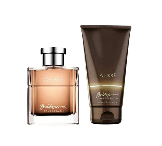Set Baldessarini: Ambre, Eau De Toilette, Barbati, 50 ml + Ambre, Cleansing & Refreshing, Shower Gel, For All Skin Types, 200 ml