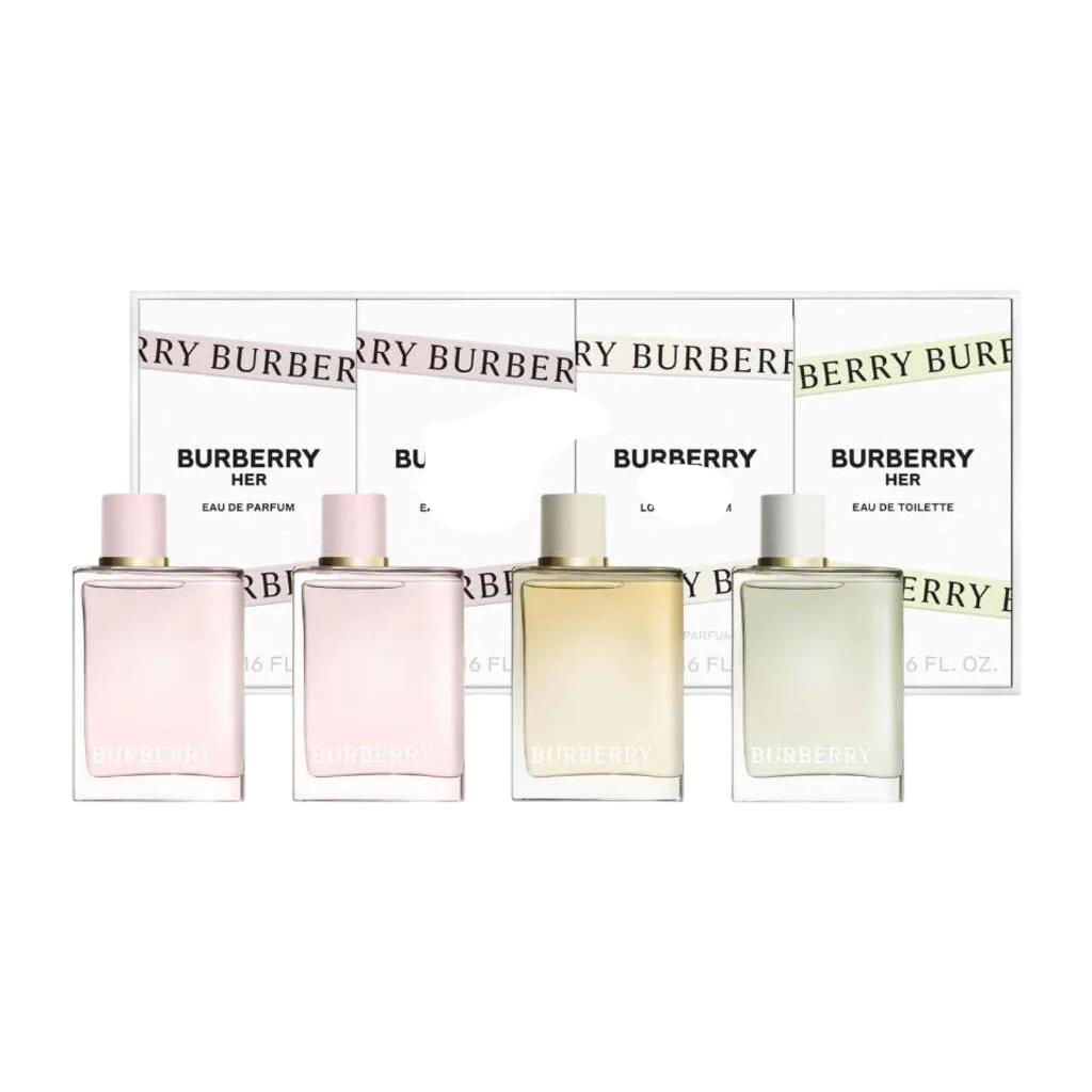Set Burberry: Burberry Her, Apa de parfum, Femei, 2 pcs, 5 ml + Burberry Her, Apa de toaleta, Femei, 5 ml + Her London Dream, Apa de parfum, Femei, 5 ml