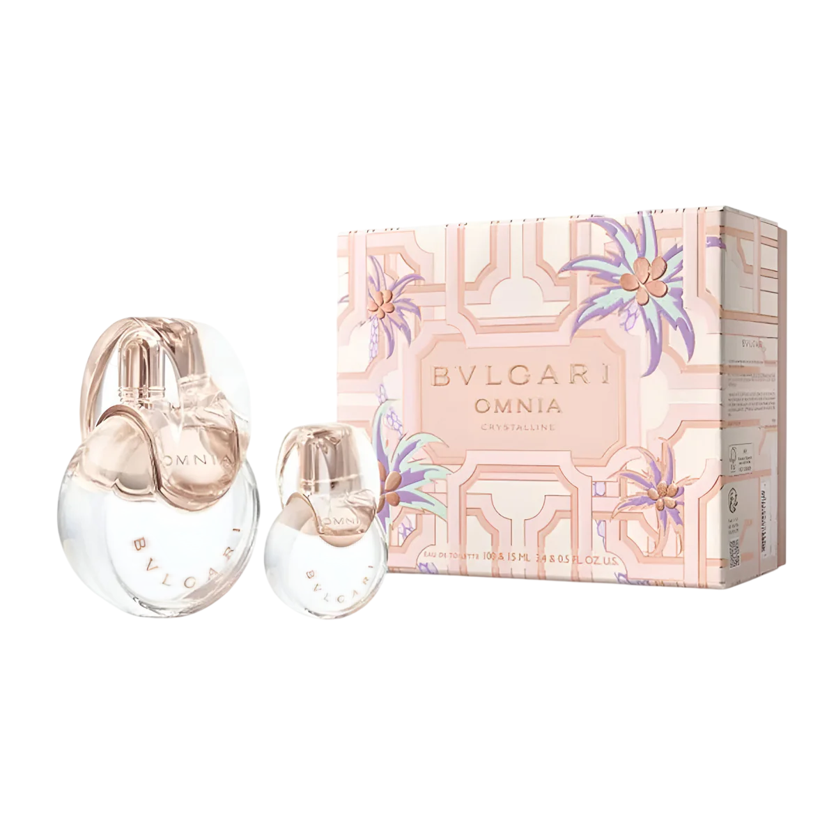 Set Bvlgari: Omnia Crystalline, Apa de toaleta, Femei, 100 ml + Omnia Crystalline, Apa de toaleta, Femei, 15 ml *Miniature