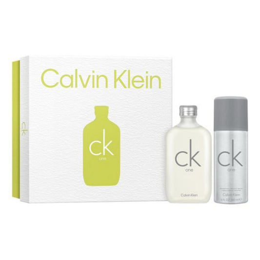 Set Calvin Klein: CK One, Apa de Toaleta, Unisex, 100 ml + CK One, 24h Protection, Deodorant Spray, Barbati, 150 ml