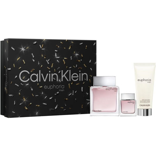 Set Calvin Klein: Euphoria, Apa de Toaleta, Barbati, 100 ml + Euphoria, Apa de Toaleta, Barbati, 15 ml *Miniature + Euphoria, After-Shave Balm, 100 ml