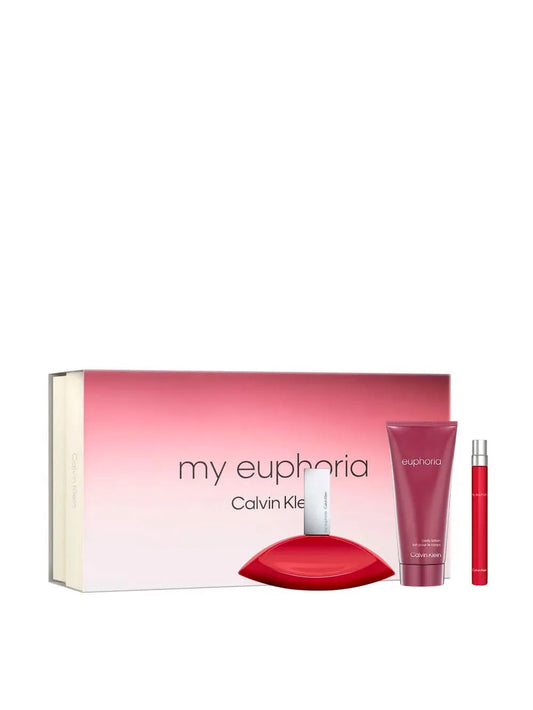 Set Calvin Klein: My Euphoria, Eau De Parfum, For Femei, 100 ml + My Euphoria, Eau De Parfum, For Femei, 10 ml + My Euphoria, Hydrating, Body Lotion, 100 ml