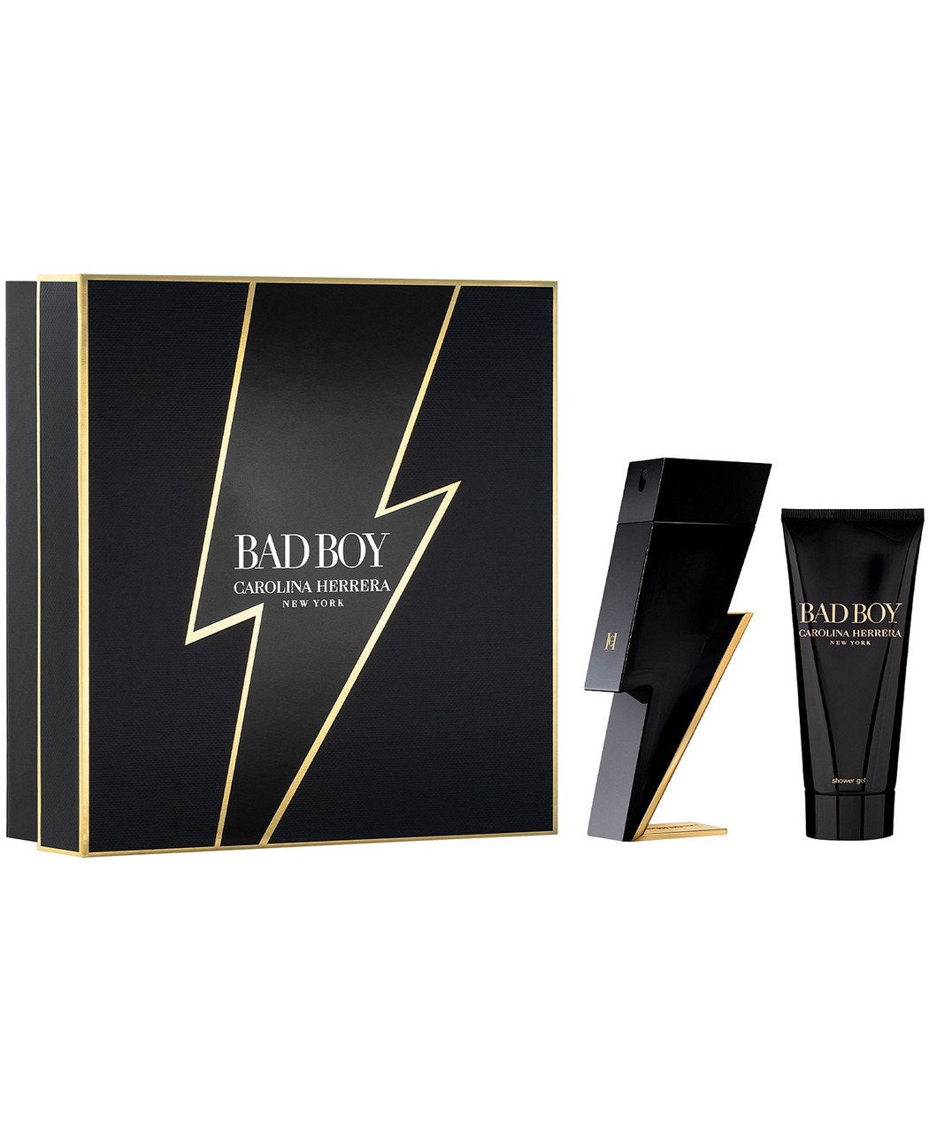 Set Carolina Herrera: Bad Boy, Eau De Toilette, For Men, 100 ml + Bad Boy, Shower Gel, For All Skin Types, 100 ml