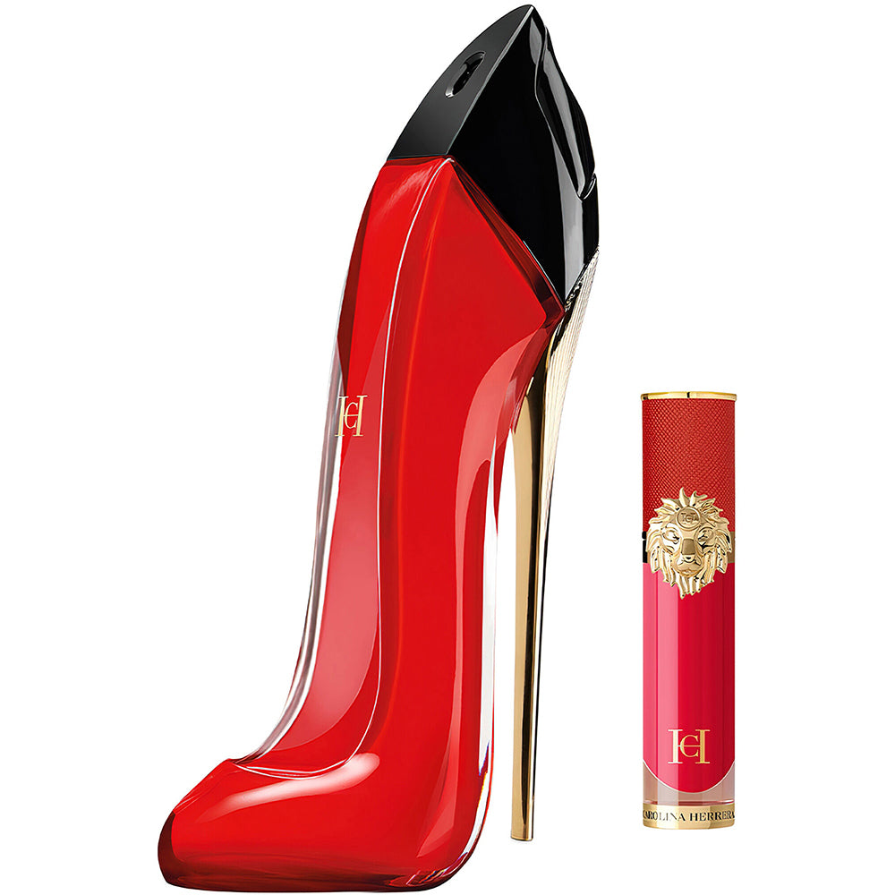 Set Carolina Herrera: Very Good Girl, Apa de parfum, Femei, 80 ml + The Lip Liquid, Liquid Lipstick, 210, 5 ml