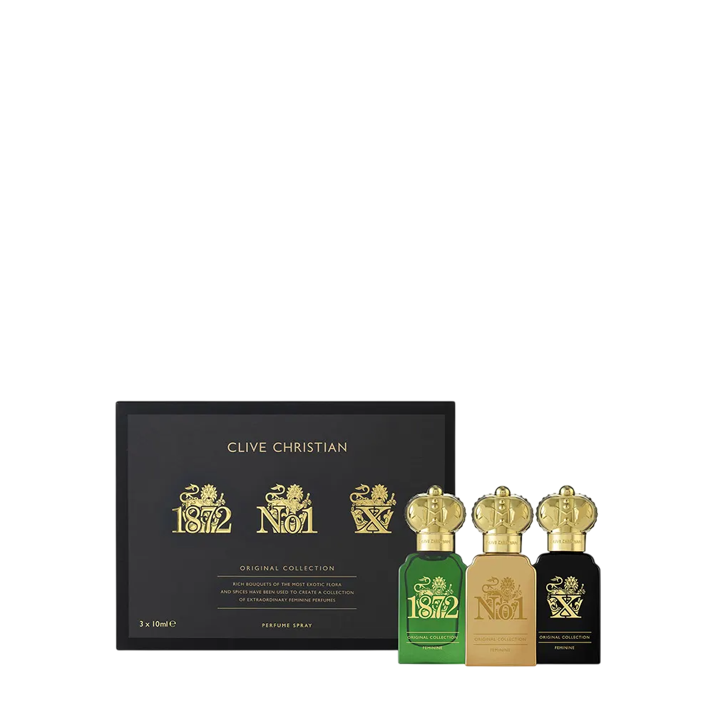 Set Clive Christian: 1872, Parfum, For Femei, 10 ml + No.1 Feminine, Parfum, For Femei, 10 ml + X Feminine, Parfum, For Femei, 10 ml