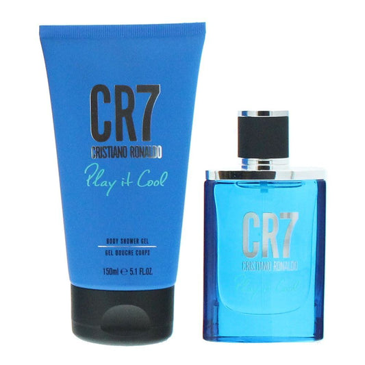 Set Cristiano Ronaldo: CR7 Play It Cool, Apa de toaleta, Barbati, 30 ml + CR7 Play It Cool, Cleansing, Shower Gel, For All Skin Types, 150 ml