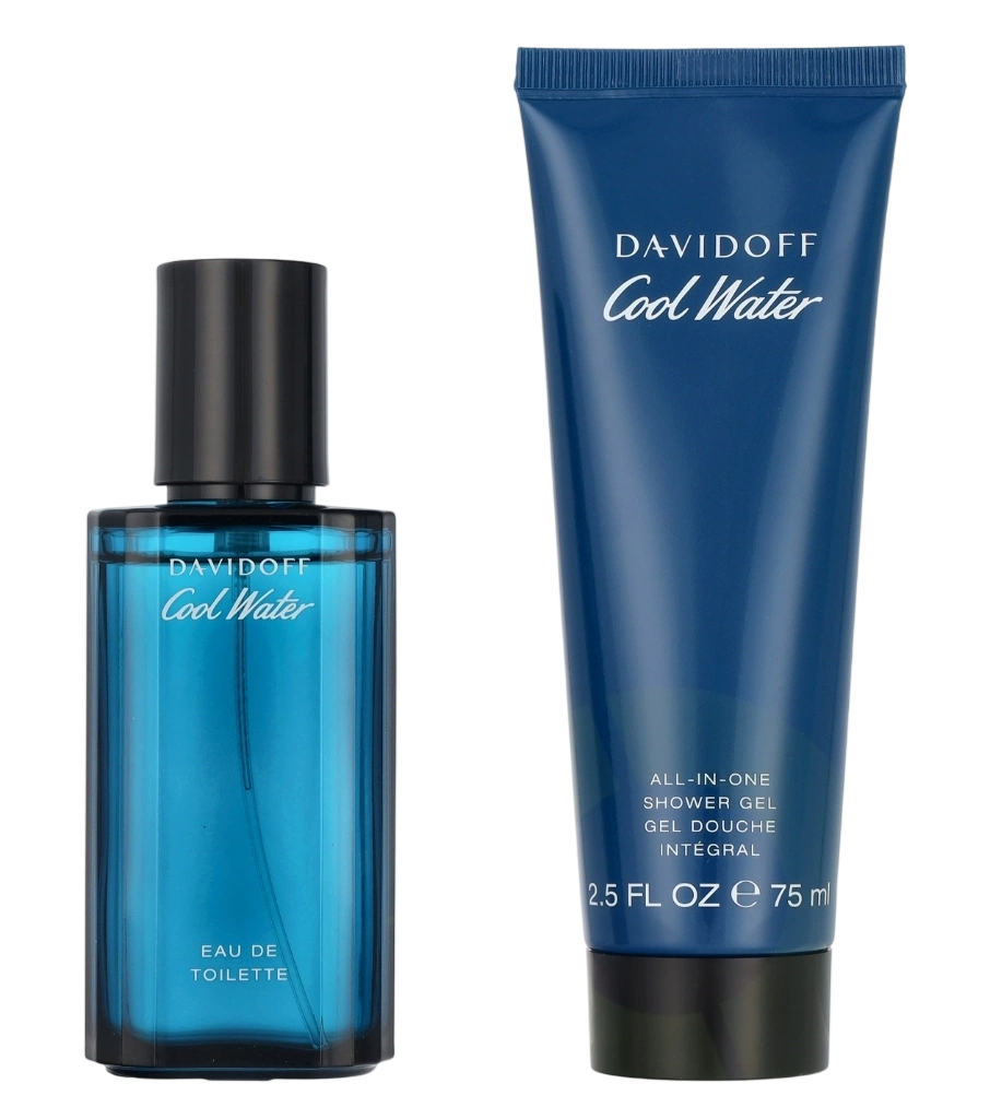 Set Davidoff: Cool Water, Apa de toaleta, Barbati, 40 ml + Cool Water, Shower Gel, 75 ml