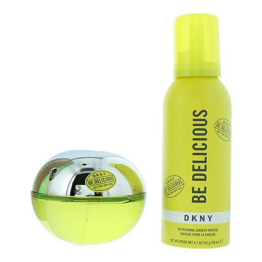 Set Dkny: Be Delicious, Apa de parfum, Femei, 100 ml + Be Delicious, Cleansing, Shower Mousse, 150 ml