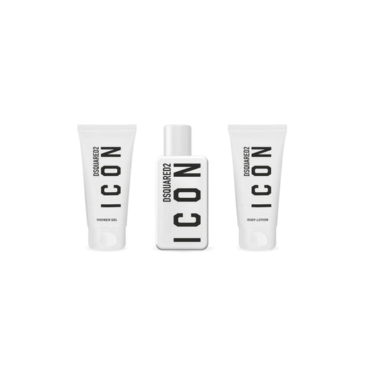 Set Dsquared 2: Icon, Apa de parfum, Femei, 50 ml + Icon, Shower Gel, All Skin Types, 50 ml + Icon, Moisturizing, Body Lotion, 50 ml